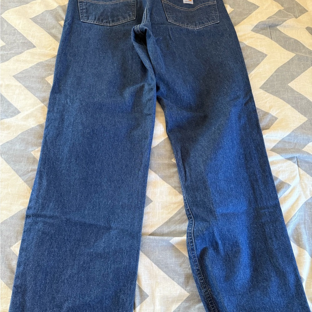 Carhartt Men's Straight-Leg Dark Blue Jeans